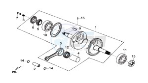 GTS 125I drawing CRANKSHAFT / PISTON / PISTON RING