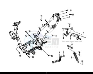 CROX 50 (45Km/h) (AE05WA-EU) (E4) (L8-M0) drawing FRAME BODY ENGINE MOUNT