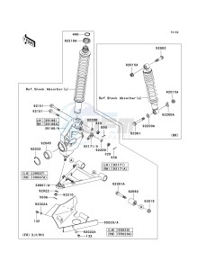 KVF 360 A [PRAIRIE 360 4X4] (A6F-A9F) A9F drawing SUSPENSION