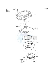 KX450F KX450FCF EU drawing Cylinder/Piston(s)