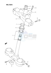 RM125 (E3) drawing STEERING STEM (MODEL P R S)