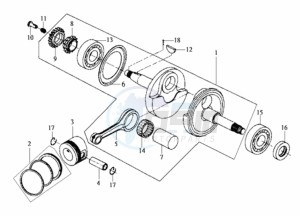 JOYRIDE 200i drawing CRANKSHAFT / PISTON / PISTON RING