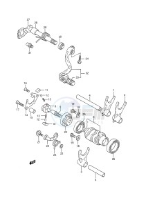 RM250 (E28) drawing GEAR SHIFTING