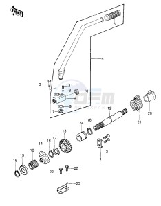 KZ 650 E [LTD] (E1) [LTD] drawing KICKSTARTER MECHANISM