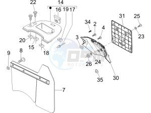 LXV 50 2T CH drawing Rear cover - Splash guard