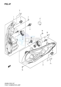 AN400 ABS BURGMAN EU drawing FRONT COMBINATION LAMP