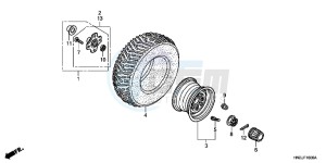 TRX500FPAC drawing REAR WHEEL