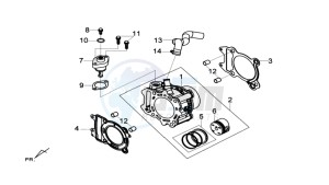 MAXSYM 600I ABS drawing CYLINDER MET PISTON