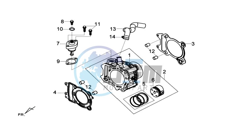 CYLINDER MET PISTON