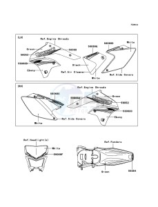 KLX450R KLX450A9F EU drawing Decals