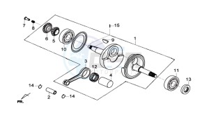 JOYMAX 125 drawing CRANKSHAFT / PISTON / PISTON RING