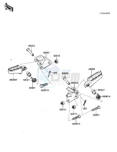 KX 125 A [KX125] (A7) [KX125] drawing FOOTRESTS -- 81 A7- -