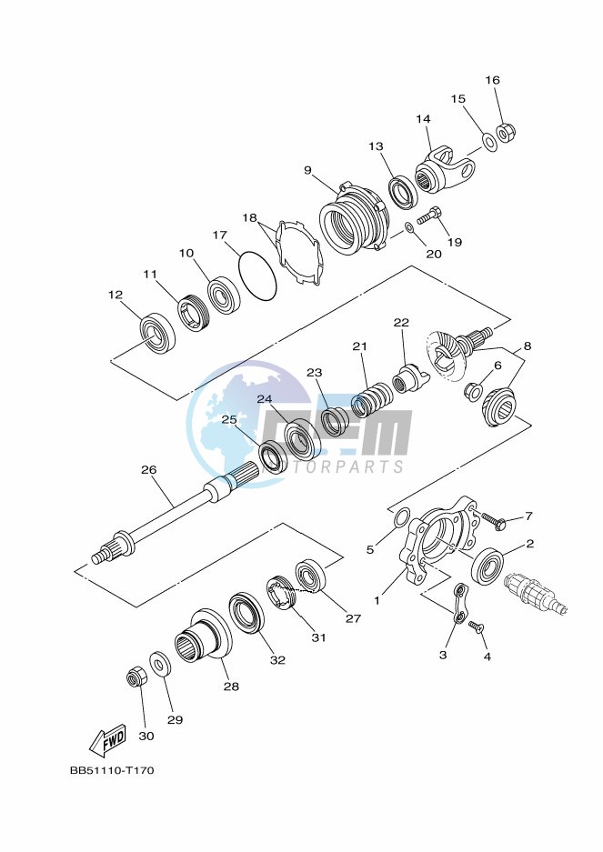 MIDDLE DRIVE GEAR