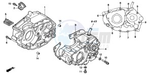 XR250R drawing CRANKCASE