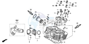 VTX1800C1 drawing REAR CYLINDER HEAD