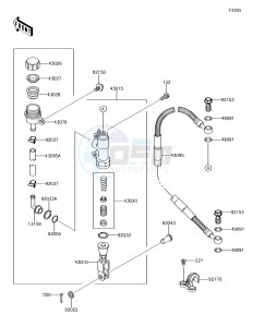 KX65 KX65AJF EU drawing Rear Master Cylinder