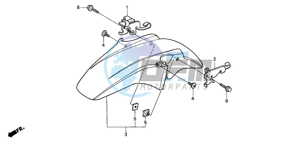 FRONT FENDER (CB600F2/F22/3/4)