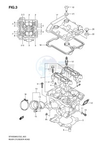 SFV650 (E2) Gladius drawing REAR CYLINDER HEAD