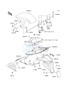 ZR 1000 A [Z1000] (A6F-A6F) A6F drawing FENDERS