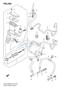 GSX1300B B-KING drawing FRONT BRAKE HOSE (GSX1300BKAK8/AU2K8/AK9/AUFK9/AL0/AUFL0)