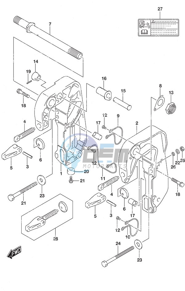 Clamp Bracket w/Power Tilt