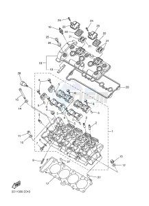 FZ1-S FZ1 FAZER 1000 (1CAK 1CAL) drawing CYLINDER HEAD