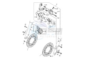 XP T-MAX BLACK MAX 500 drawing FRONT BRAKE CALIPER