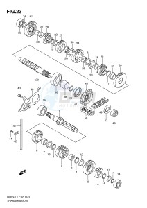 DL650 (E2) V-Strom drawing TRANSMISSION