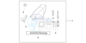 CBR1000RR9 Korea - (KO / MME SPC) drawing HUGGER CANDY ACHILLES BLACK METALLIC