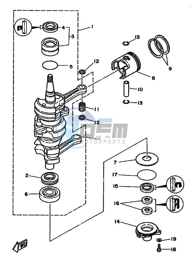 CRANKSHAFT--PISTON