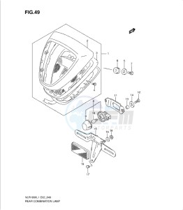 VLR1800 drawing REAR COMBINATION LAMP (VLR1800TL1 E2)