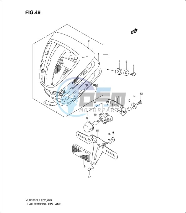 REAR COMBINATION LAMP (VLR1800TL1 E2)