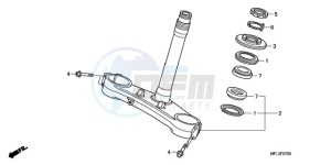 CBR1000RA9 France - (F / ABS CMF MME REP) drawing STEERING STEM