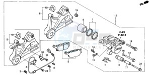 CBF600NA drawing REAR BRAKE CALIPER