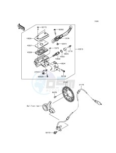 VULCAN 1700 NOMAD ABS VN1700DFF GB XX (EU ME A(FRICA) drawing Front Master Cylinder