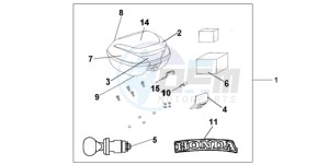 CBF1000SA UK - (E / ABS MKH) drawing TOP BOX 35 L NH-A48M