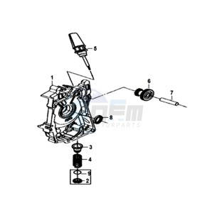 ALLO 50 25KMH (L8 L9) NL EURO4 drawing CRANKCASE  RIGHT / START MOTOR