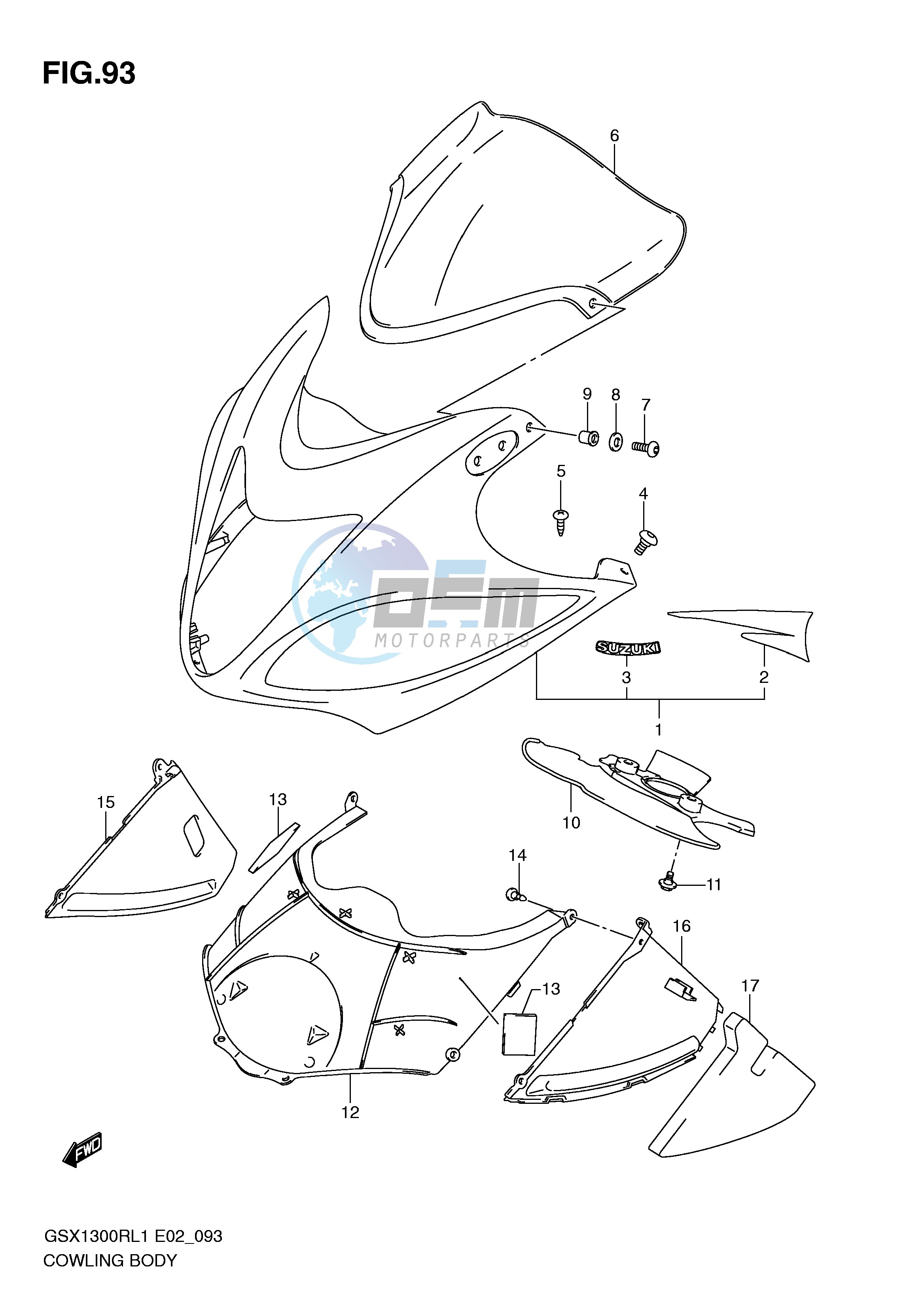 COWLING BODY (GSX1300RL1 E2)