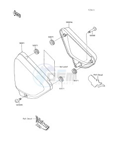 VN 750 A [VULCAN 750] (A10-A14) [VULCAN 750] drawing SIDE COVERS