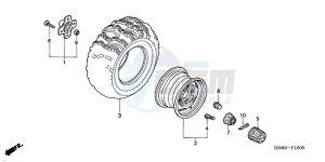 TRX680FA9 Australia - (U) drawing REAR WHEEL