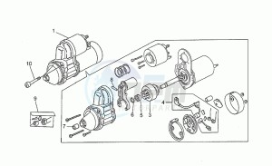 V 75 750 PA Nuovo Tipo PA Nuovo Tipo drawing Starter motor