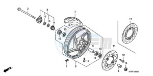 SH1259 E / 3E drawing FRONT WHEEL