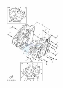 YZF125-A YZF-R125 (B5G3) drawing CRANKCASE