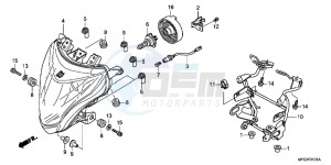 CB600FB drawing HEADLIGHT (2)