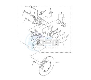 FZ6 FAZER S2 ABS 600 drawing REAR BRAKE CALIPER