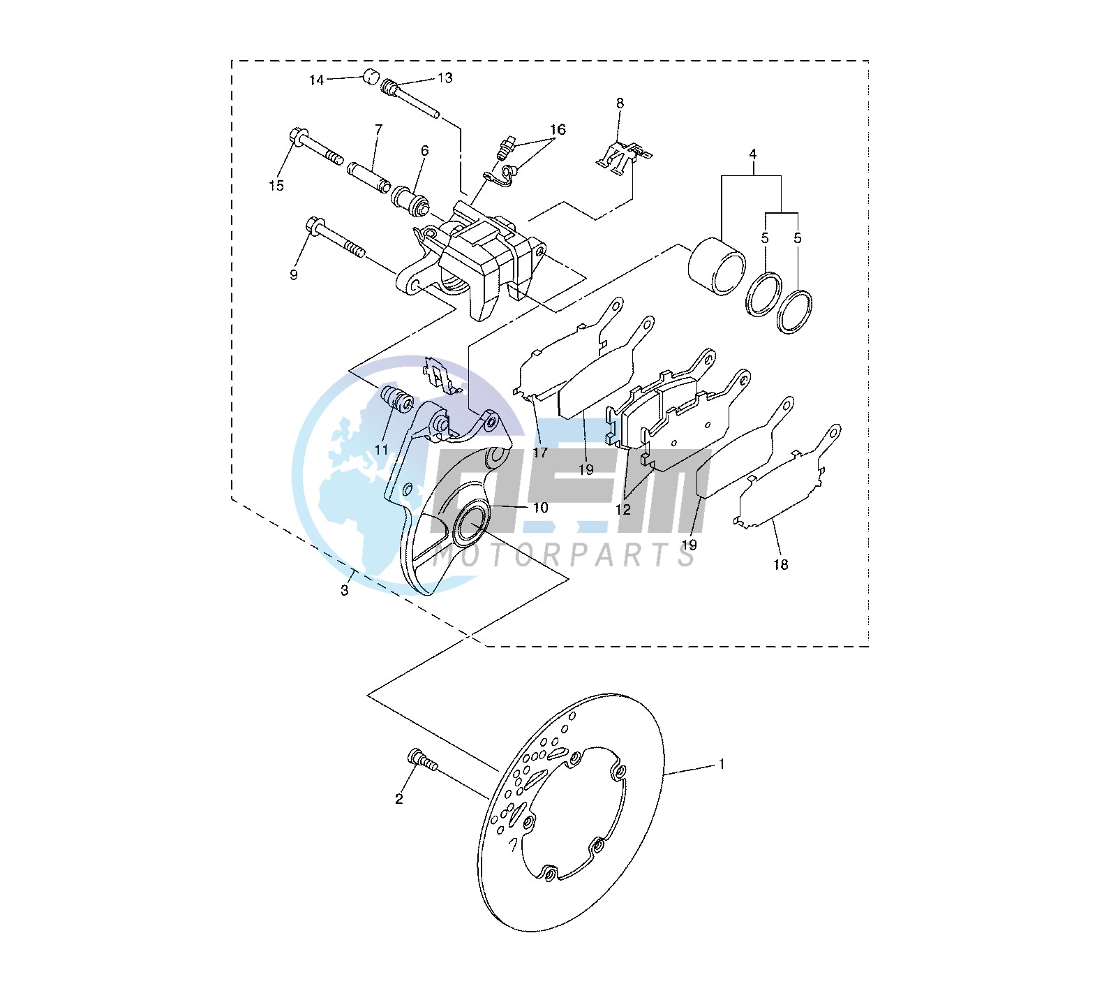 REAR BRAKE CALIPER