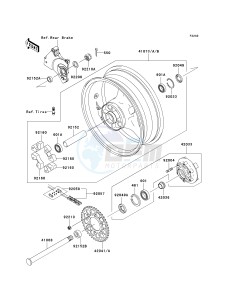 ZR 1000 B [Z1000 EUROPEAN] (B7F-B9F) B7F drawing REAR HUB