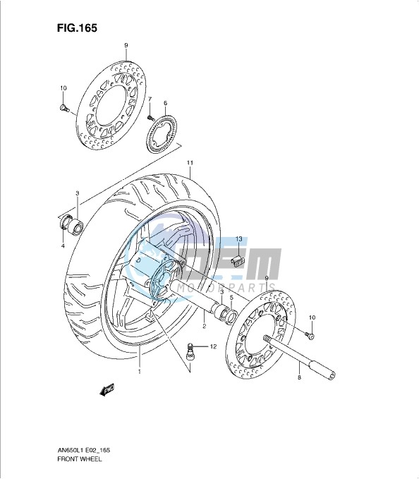 FRONT WHEEL (AN650AL1 E51)