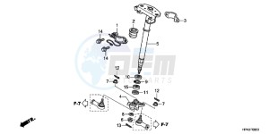 TRX420FEC drawing STEERING SHAFT (STD)