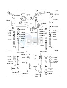 VN 1700 C [VULVAN 1700 NOMAD] (9FA) C9FA drawing FRONT FORK